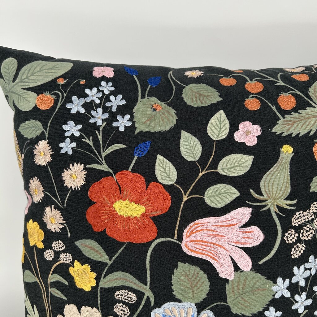 Floral Embroidery Pillow