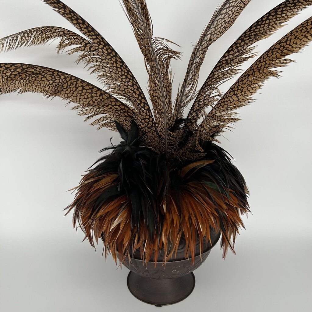 Faux Feather Center Piece
