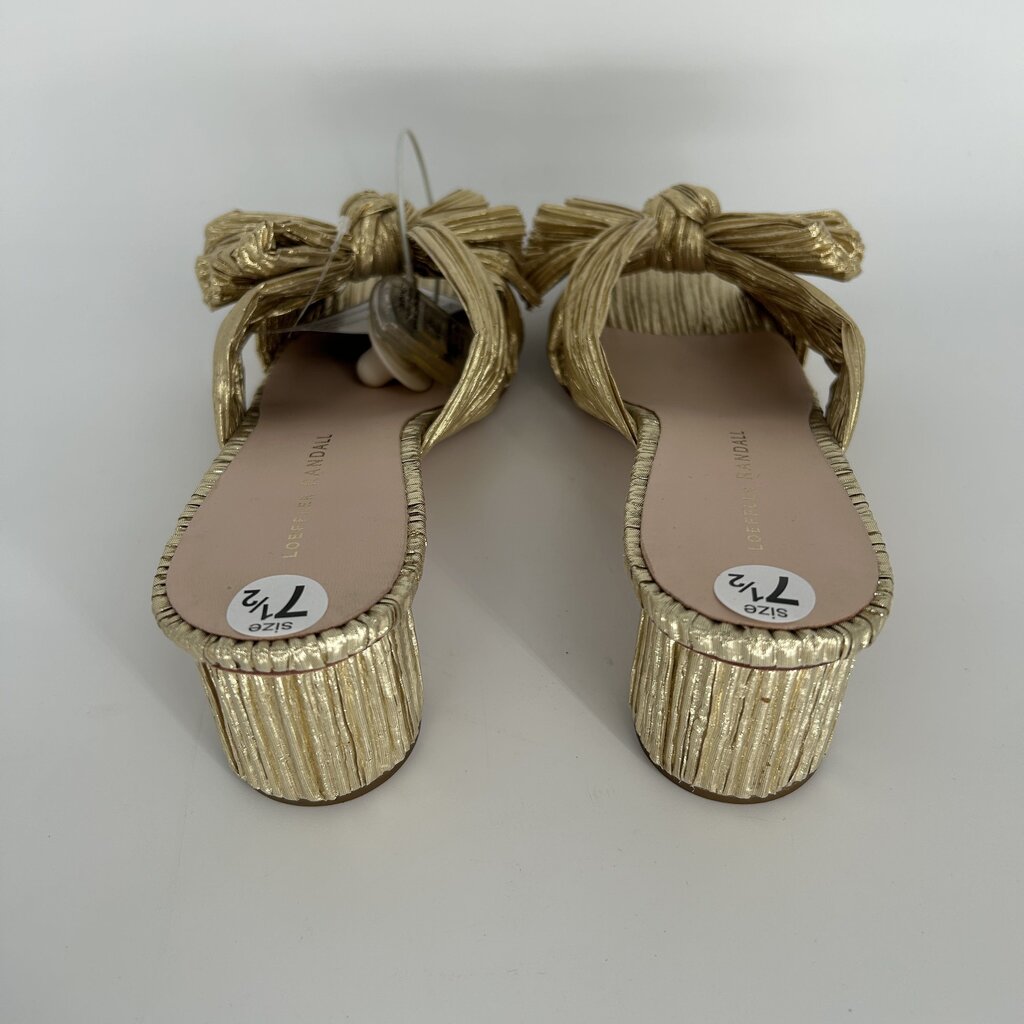 Loeffler Randal Gold Slides w/Bow