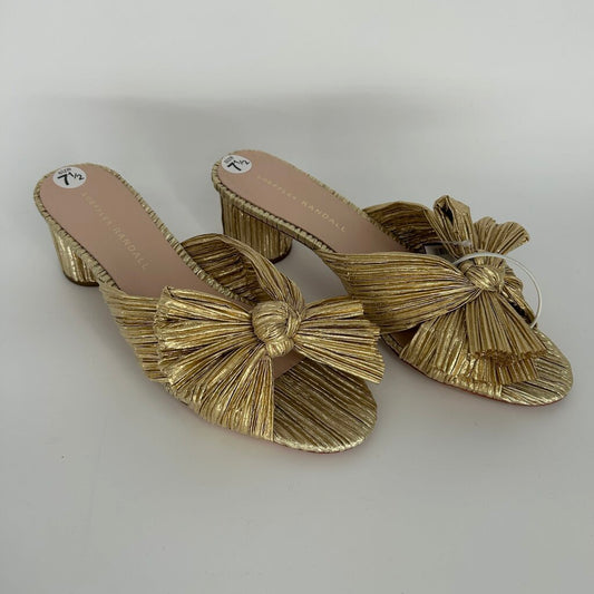 Loeffler Randal Gold Slides w/Bow