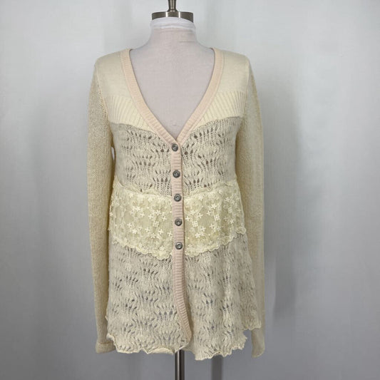 FP L/s Lace Trim Cardigan