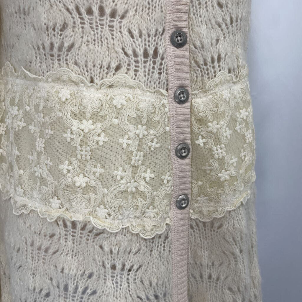 FP L/s Lace Trim Cardigan