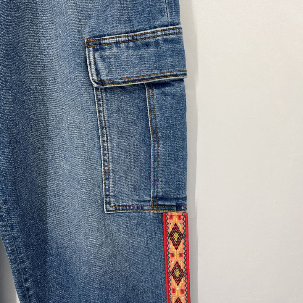 Johnny Was High Rise Cargo Jeans