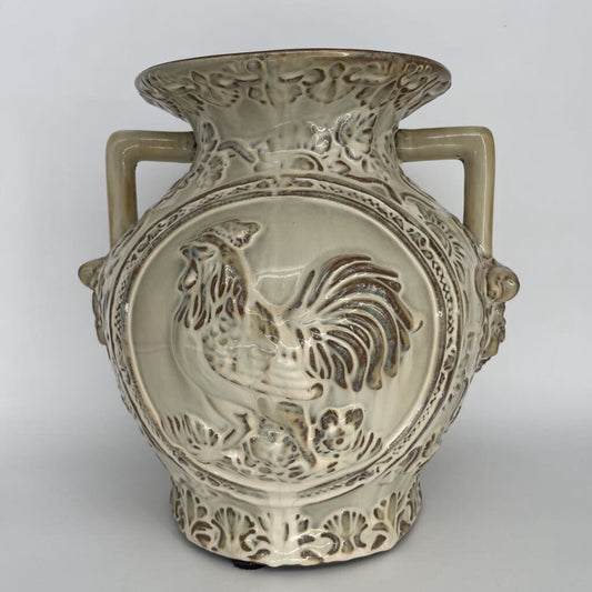 Ornate Ceramic Rooster Vase