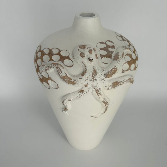Wooden Squid Vase