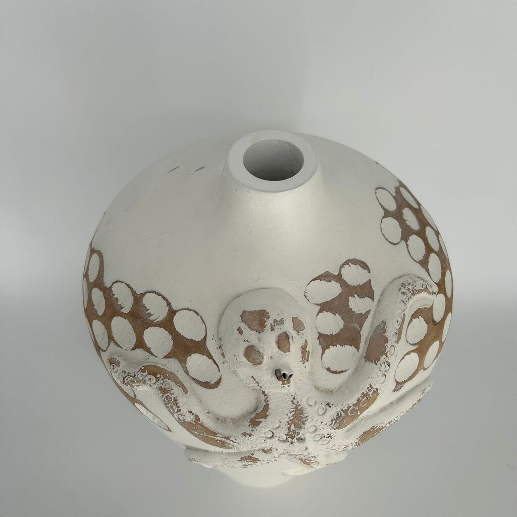 Wooden Squid Vase