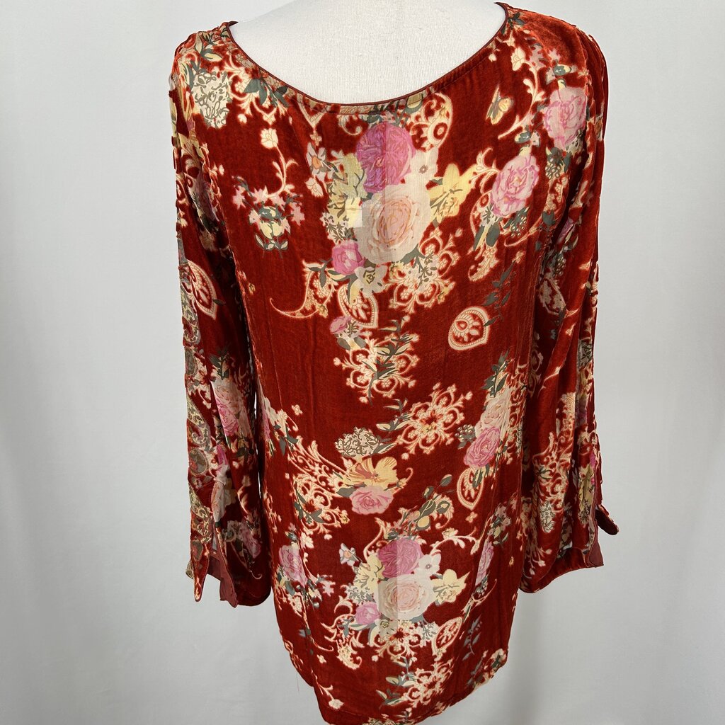 Johnny Was Velvet Floral Shirt
