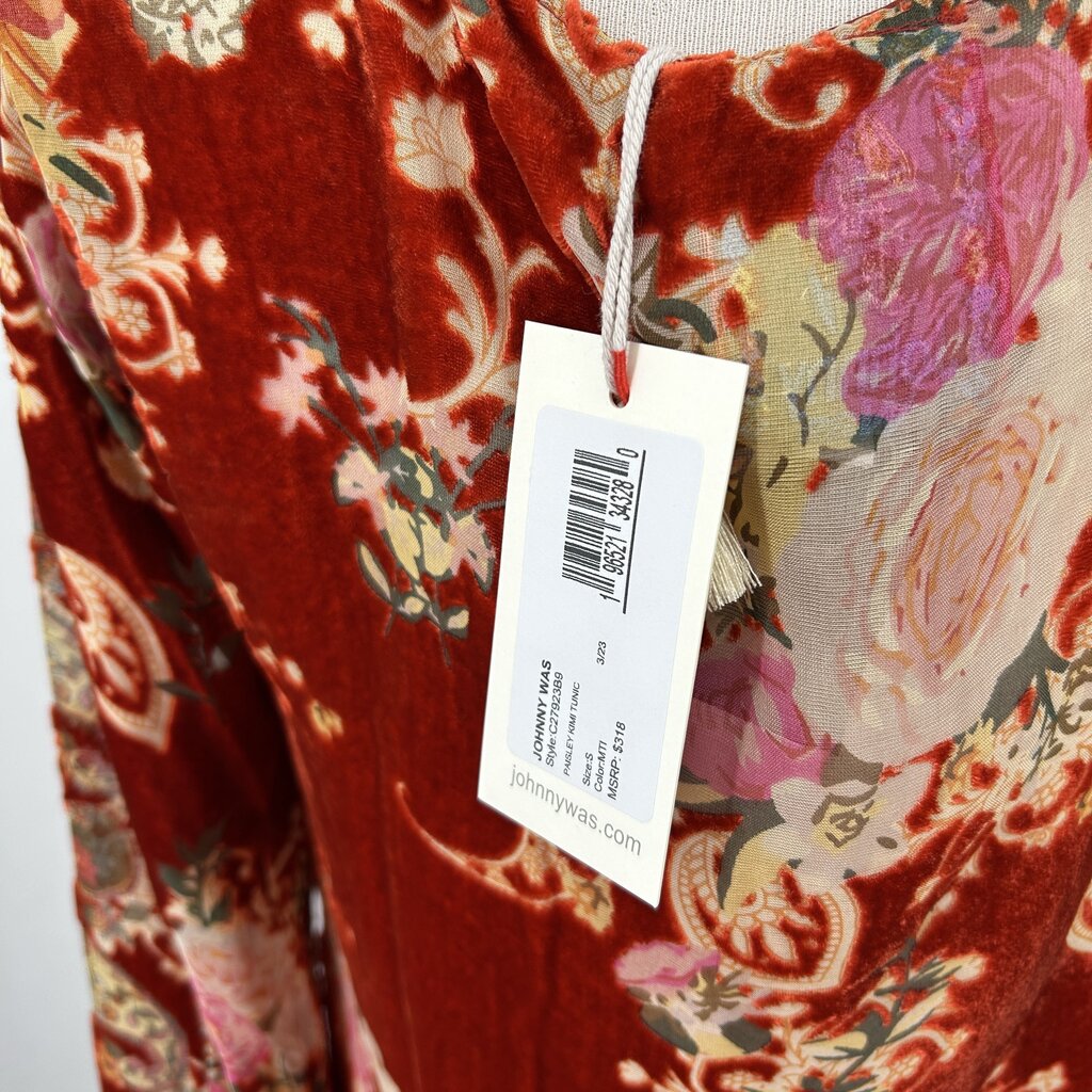 Johnny Was Velvet Floral Shirt