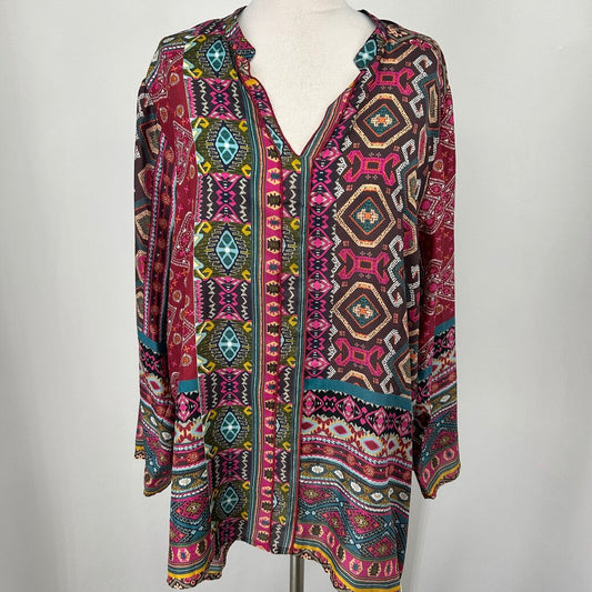 Johnny Was L/s Silk Shirt