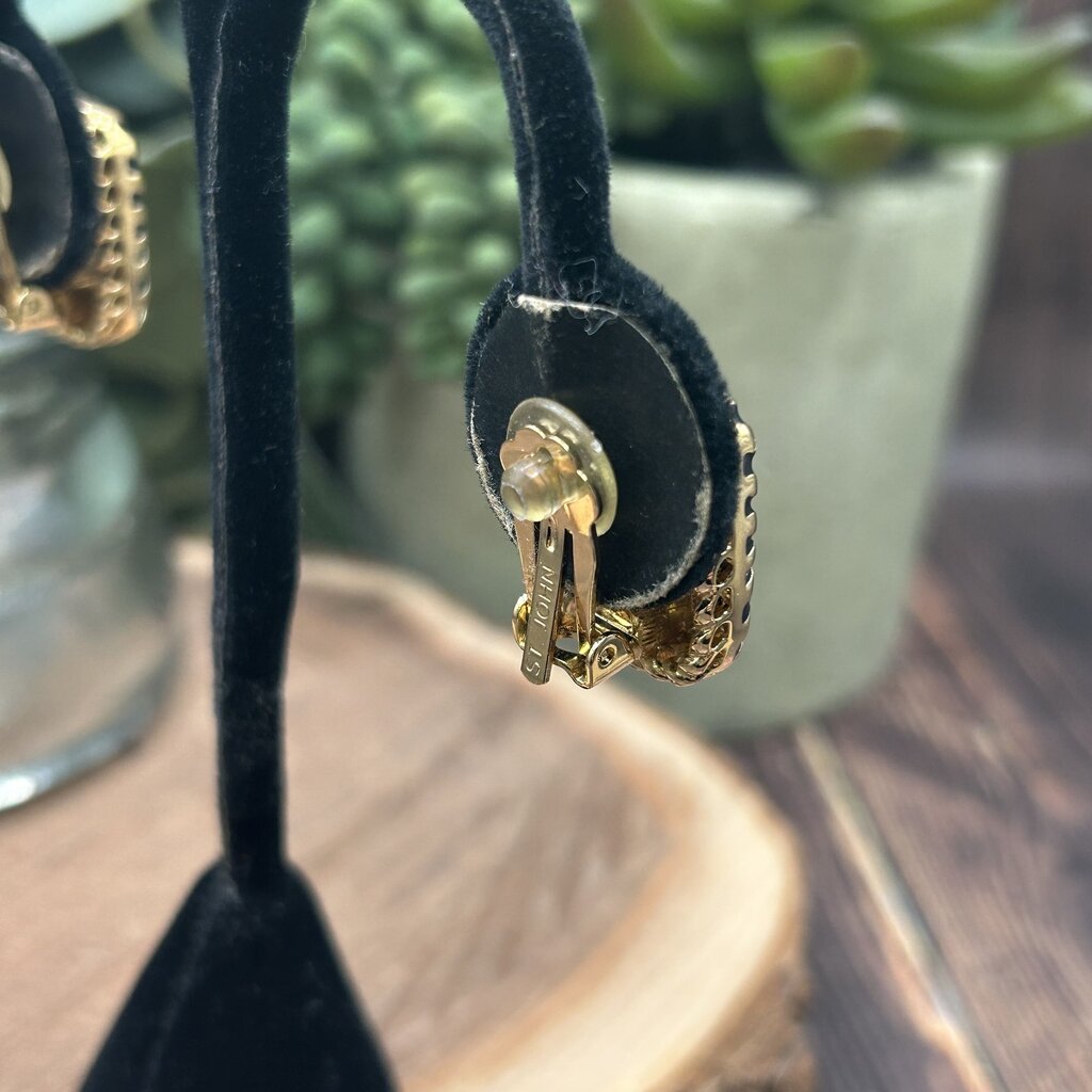 St John Clip Earrings