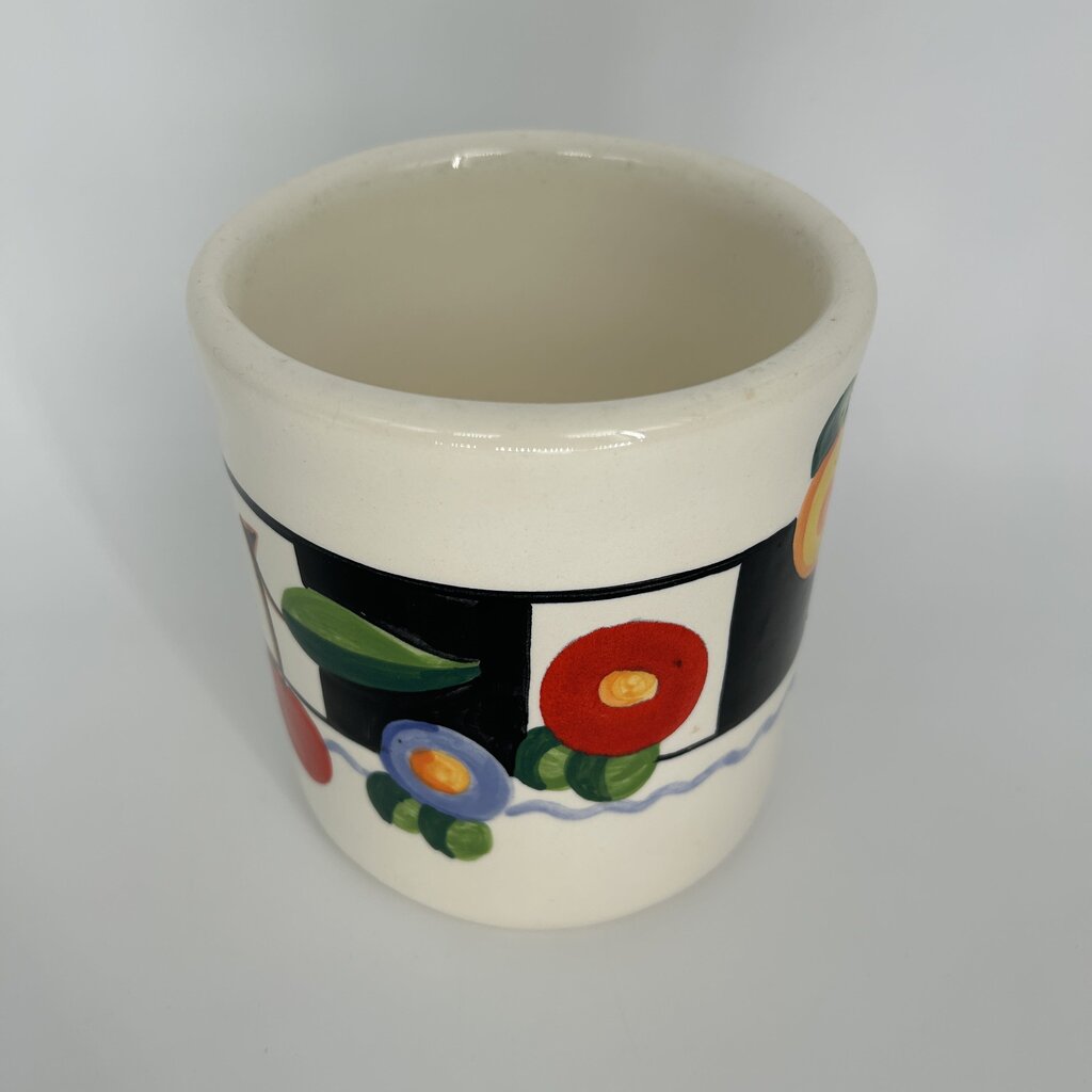 Checked Stripe Fruit Canister