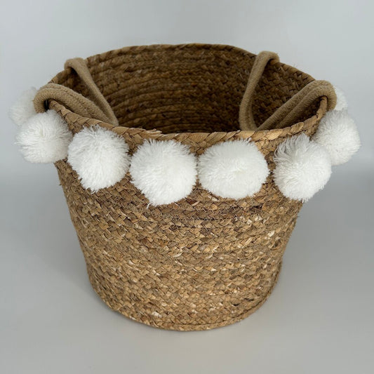 Pom Pom Coiled Basket