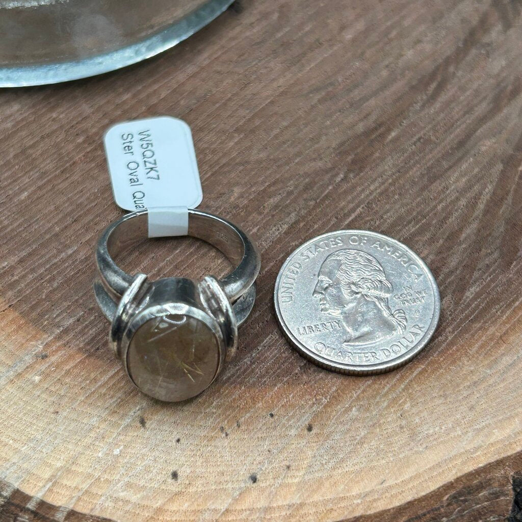 Rutilated Quartz & Sterling Ring