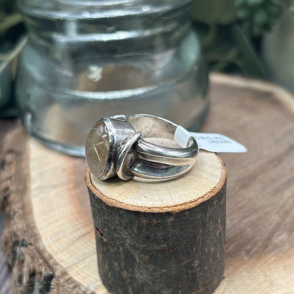 Rutilated Quartz & Sterling Ring