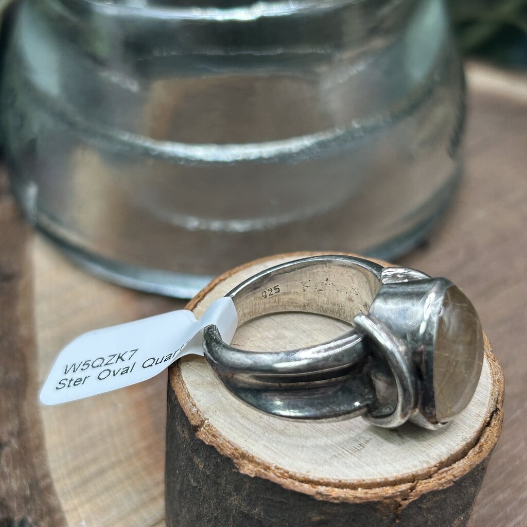 Rutilated Quartz & Sterling Ring