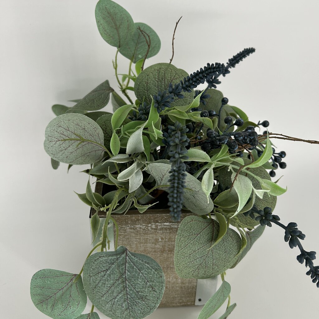 Faux Greenery in Square Planter