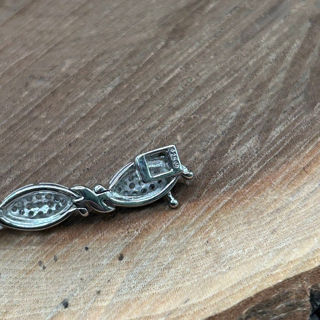 Sterling & Diamond Tennis Bracelet