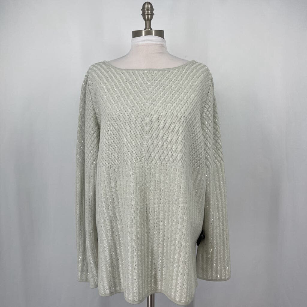 St John L/s Metallic Sweater