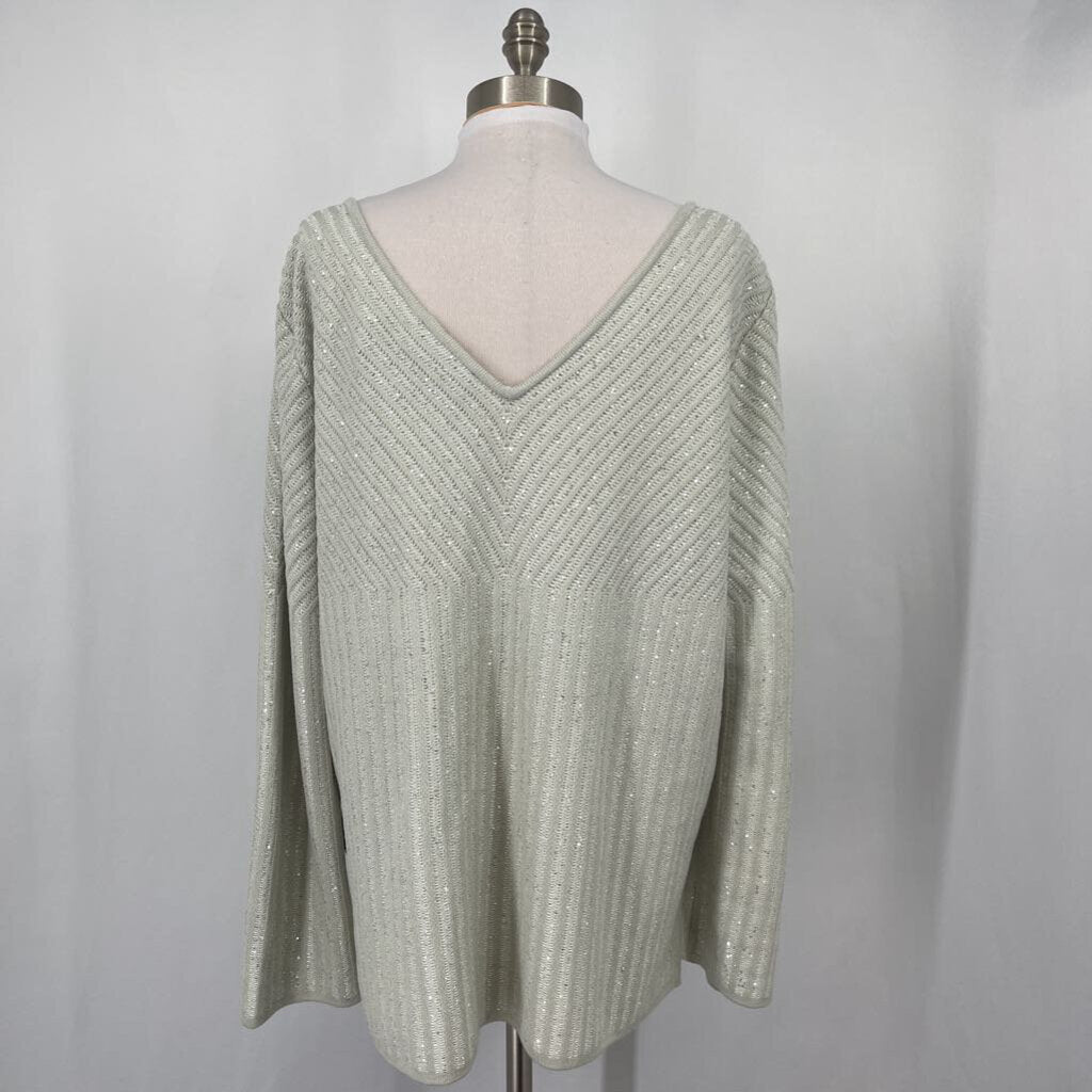 St John L/s Metallic Sweater