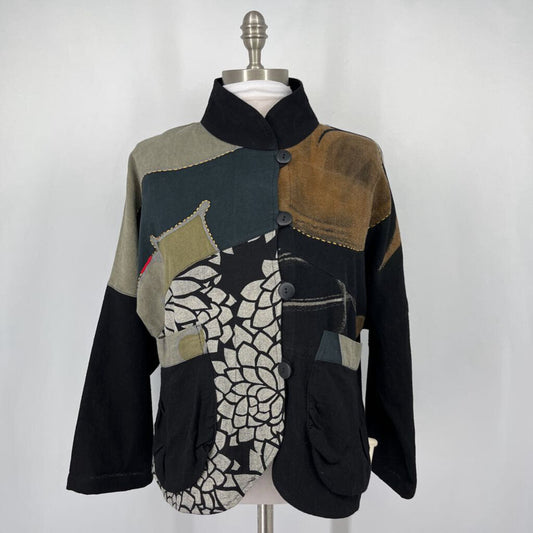 Yaza 3/4 Slv Multi Print Jacket