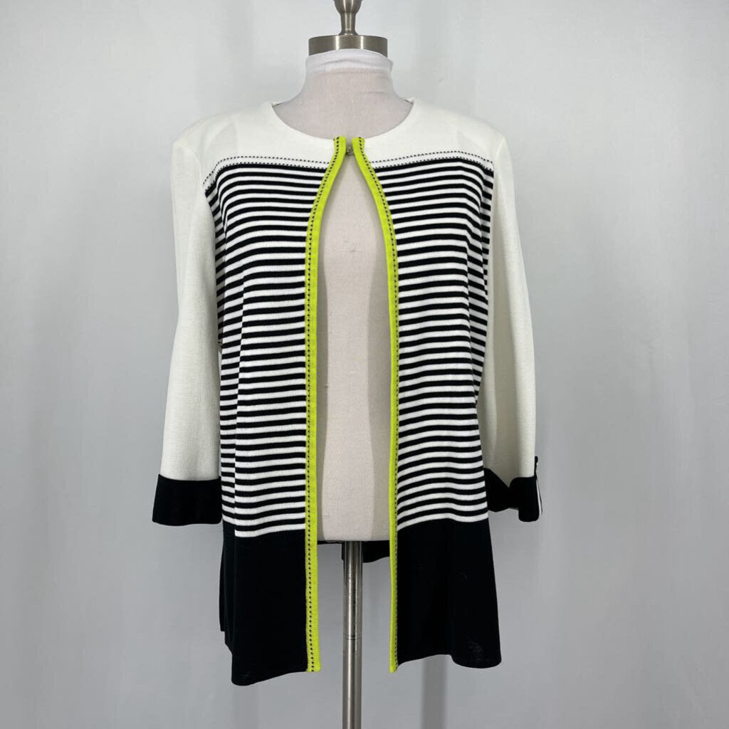 Ming Wang 3/4 Slv Stripe Jacket