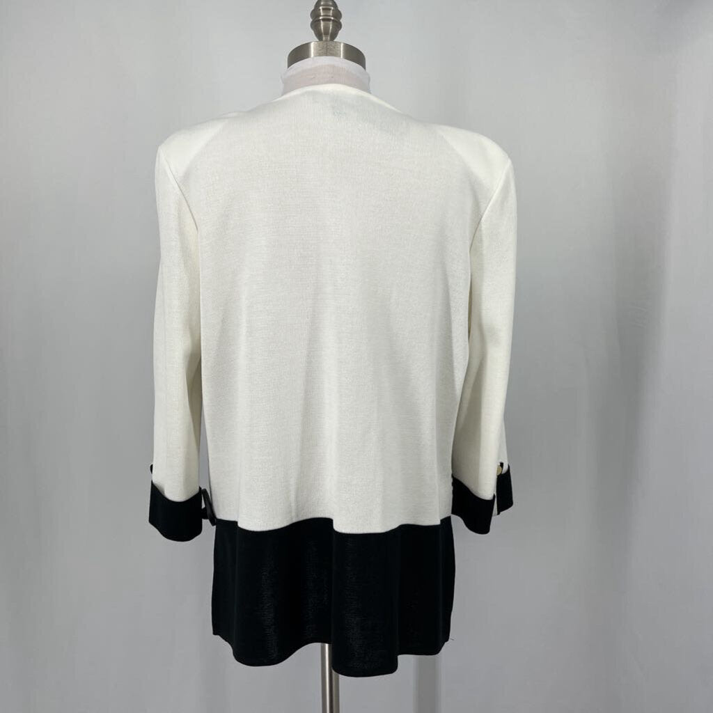 Ming Wang 3/4 Slv Stripe Jacket
