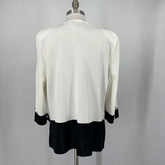 Ming Wang 3/4 Slv Stripe Jacket