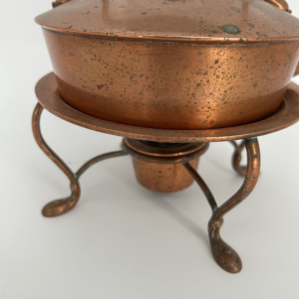 VTG Copper Teapot on Stand