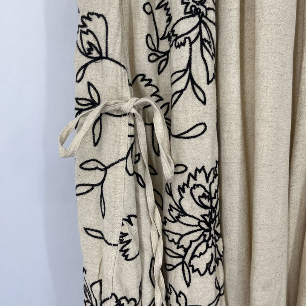 FP Wide Leg Floral Embroidered Pant