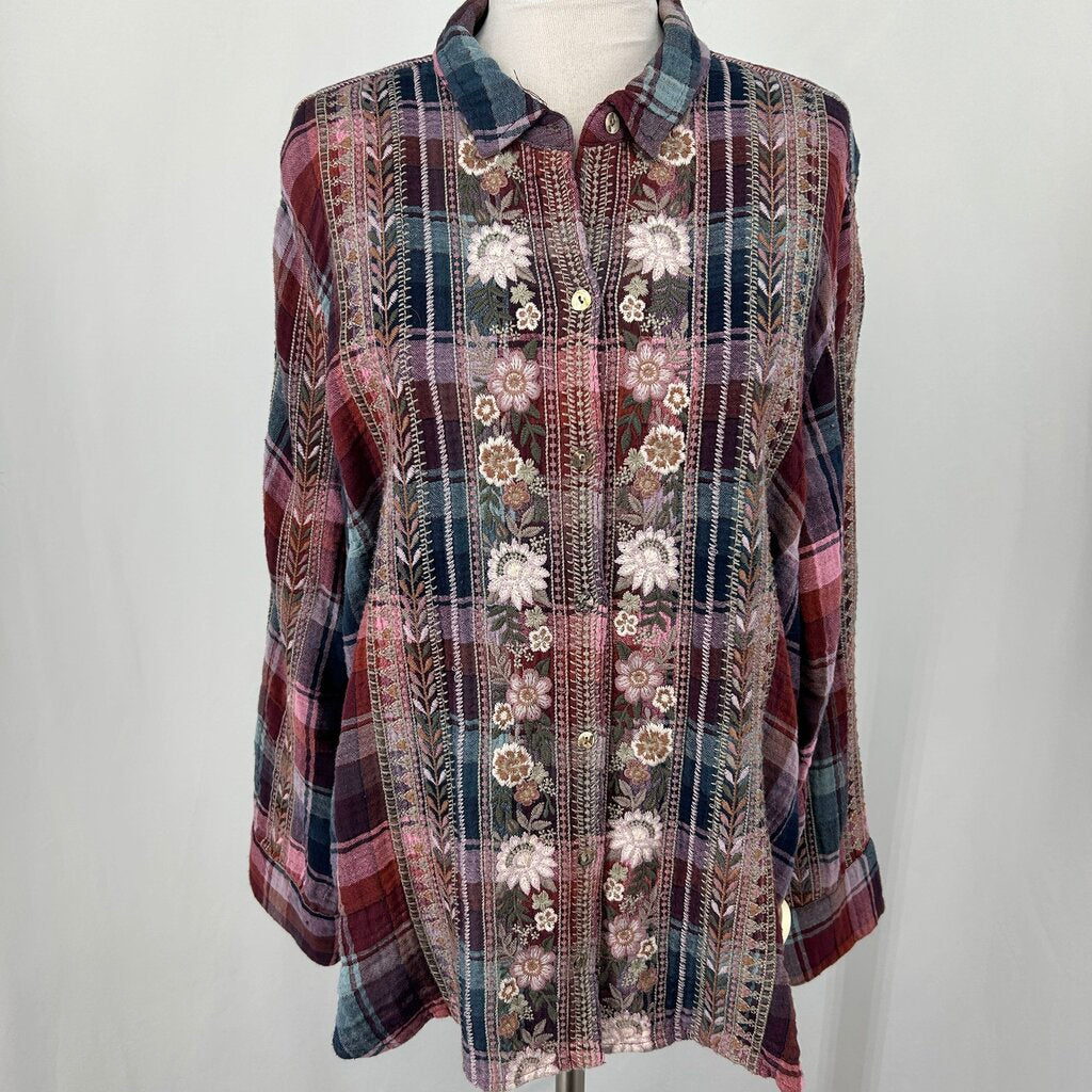 Johnny Was L/s Plaid Shirt