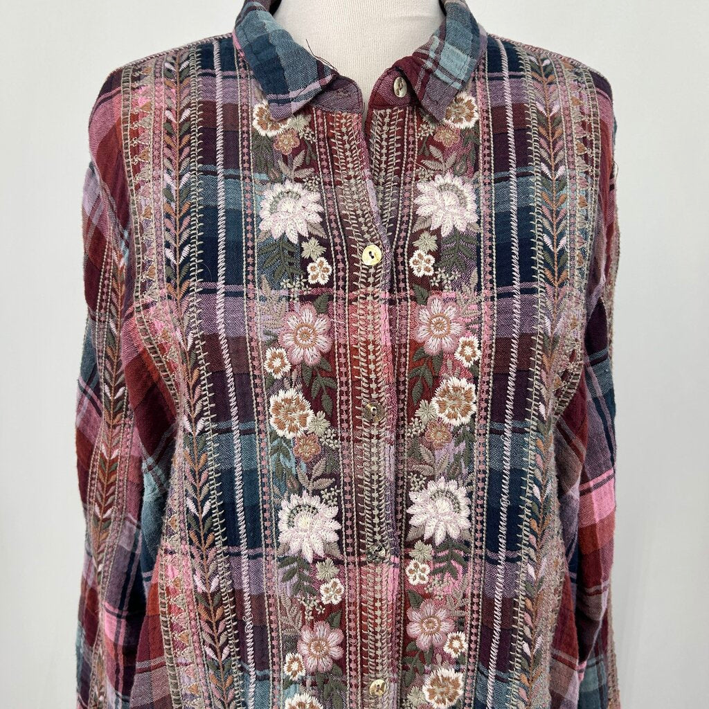 Johnny Was L/s Plaid Shirt