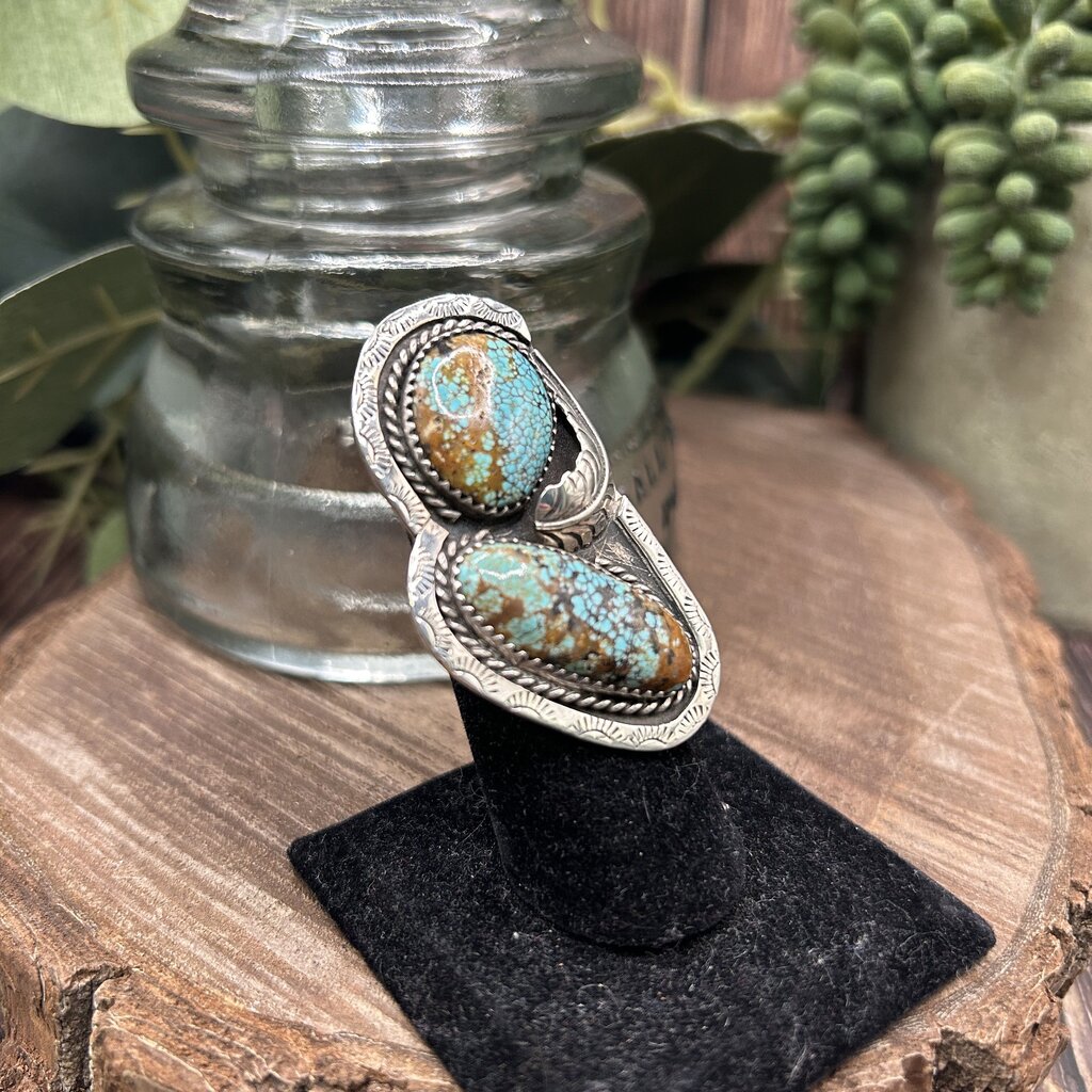 Sterling Double Stone Ring