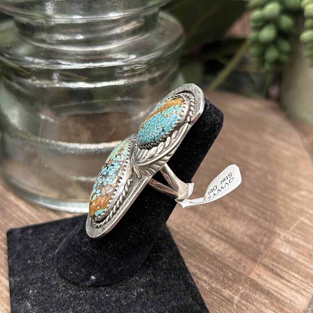 Sterling Double Stone Ring