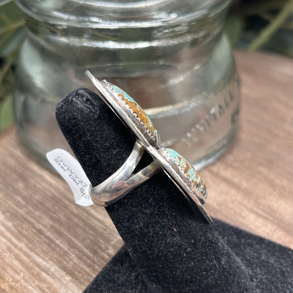 Sterling Double Stone Ring