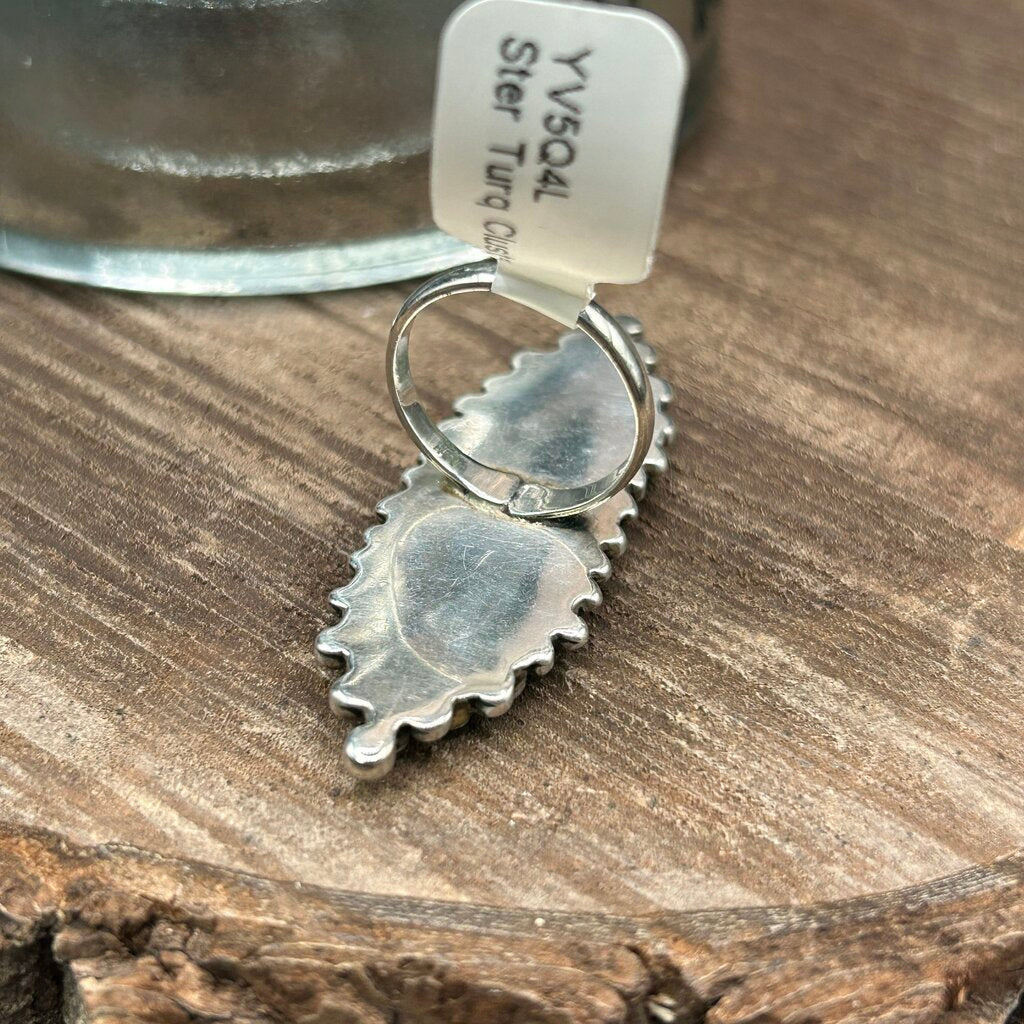 Sterling Turquoise Shield Ring