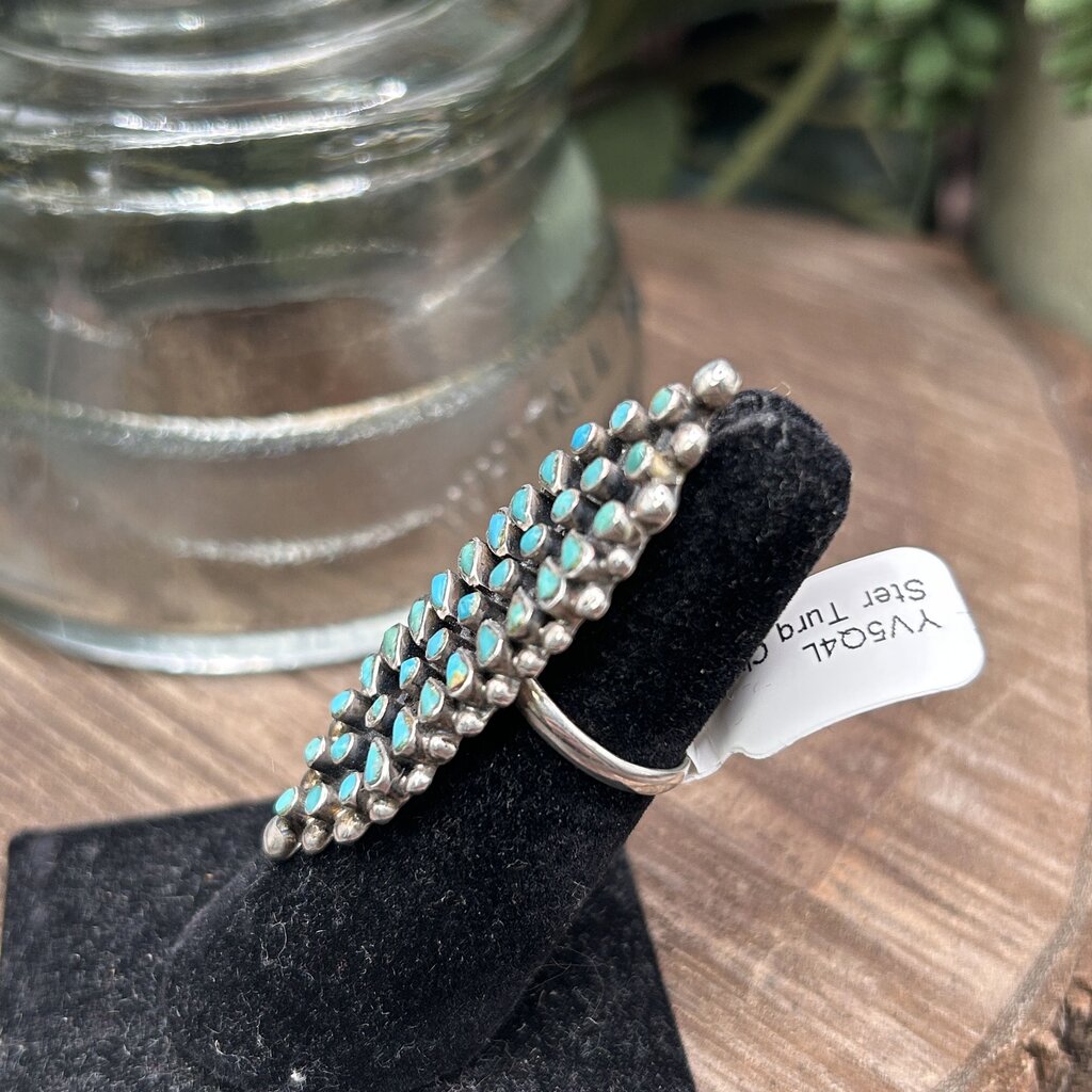 Sterling Turquoise Shield Ring