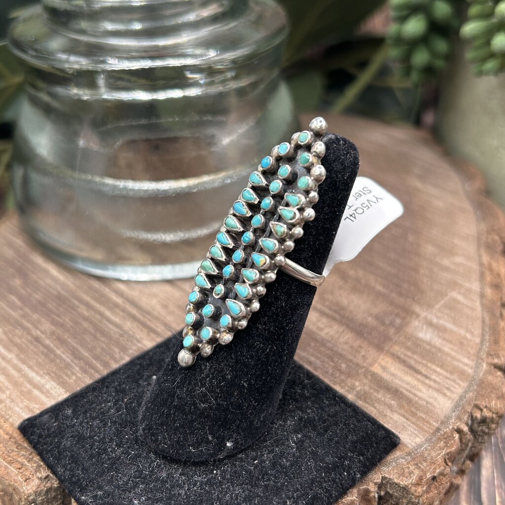 Sterling Turquoise Shield Ring