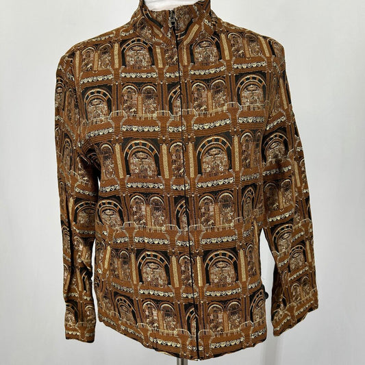 Chicos Zip Front Jacket