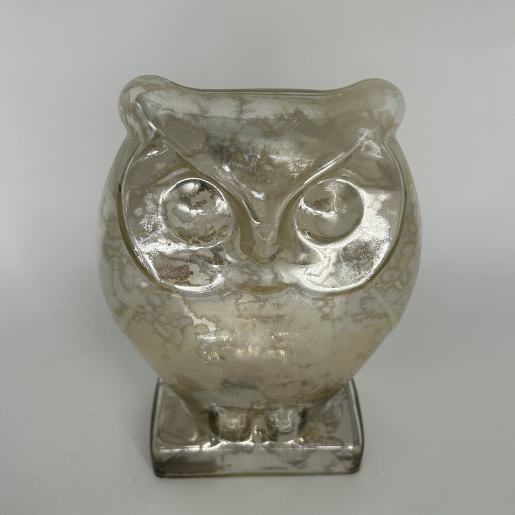 Mercury Glass Owl Figure