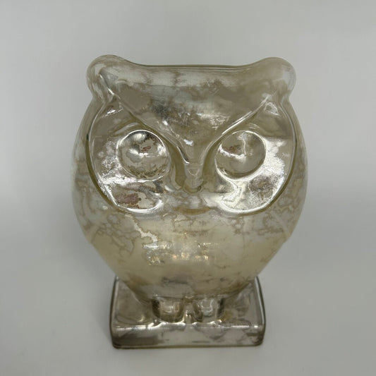 Mercury Glass Owl Figure