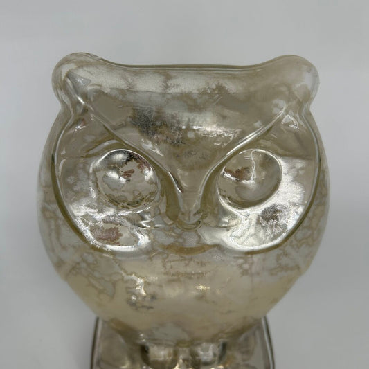 Mercury Glass Owl Figure