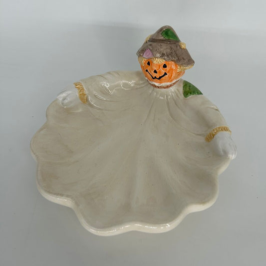 Jack-O-Lantern Scarecrow Candy Dish