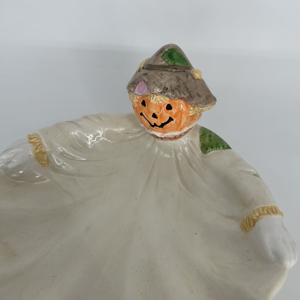 Jack-O-Lantern Scarecrow Candy Dish