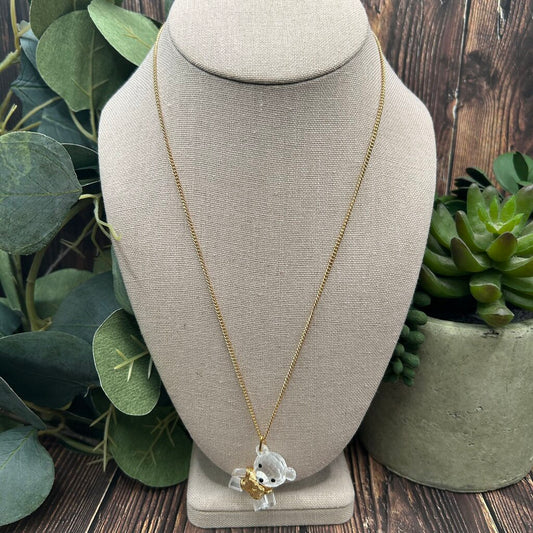 Swarovski Crystal Teddy Bear Necklace