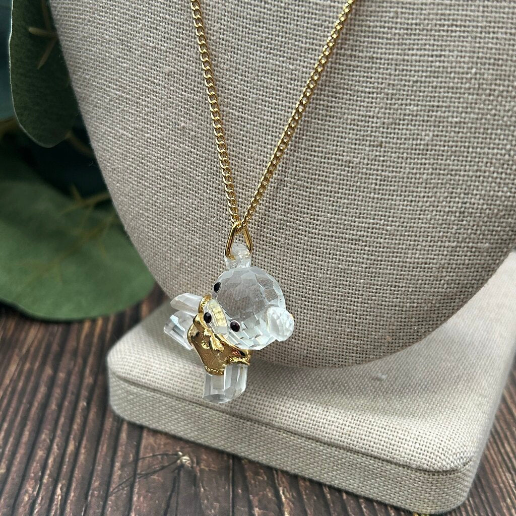 Swarovski Crystal Teddy Bear Necklace
