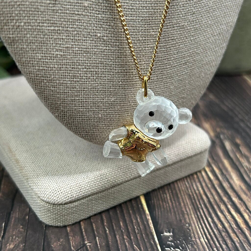 Swarovski Crystal Teddy Bear Necklace