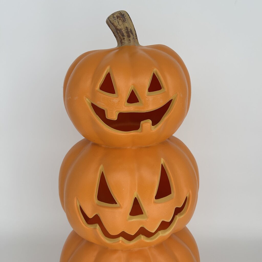 Plastic Tiered Jack O Lantern Figure