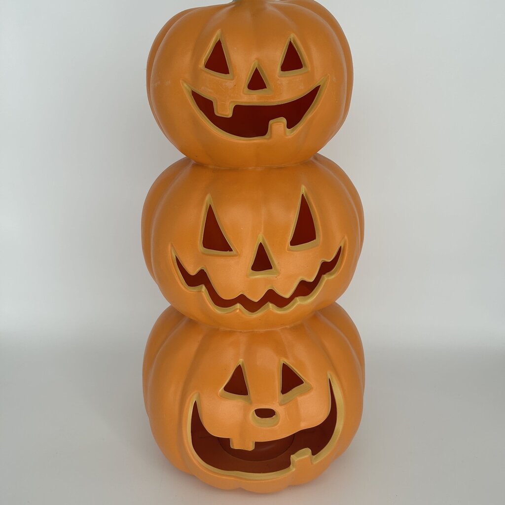 Plastic Tiered Jack O Lantern Figure