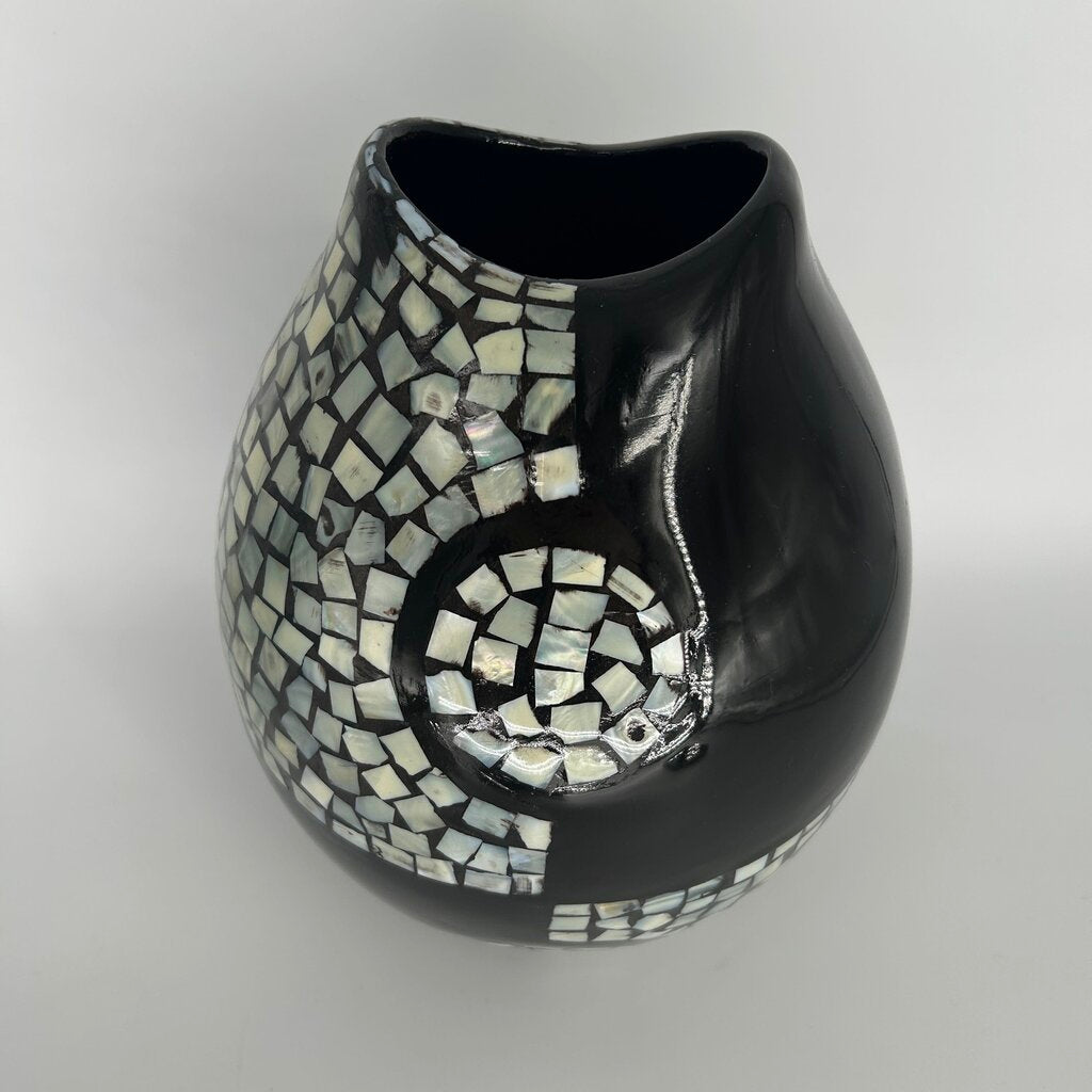 Ceramic Dual Tone Mosaic Vase