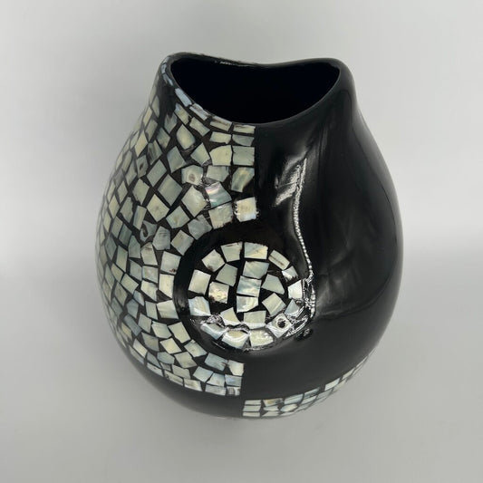 Ceramic Dual Tone Mosaic Vase